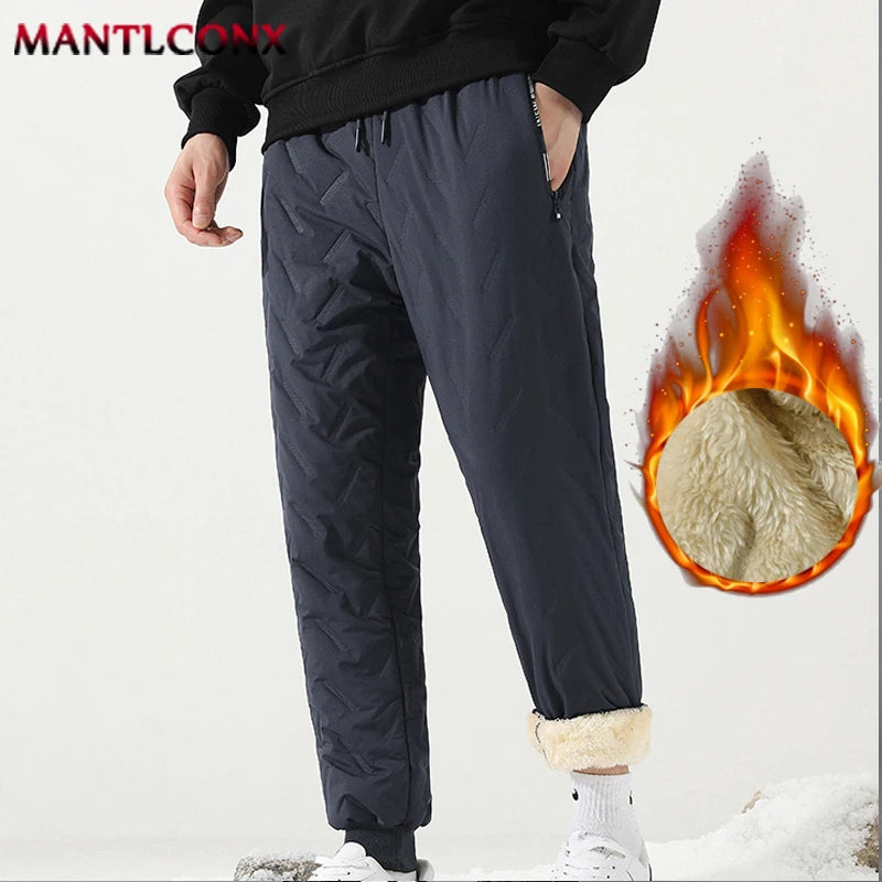 Thicken Warm Winter Pants for Men Sweatpants Casual Thicken Joggers Pants Male Thermal Trousers Black Gray Pants Men Windbreak