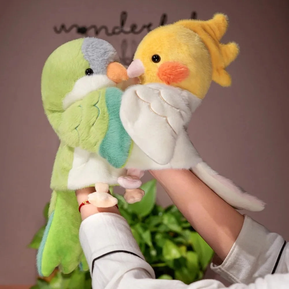 Educational Bird Hand Puppet Budgerigar Cockatiel Cosplay Monk Parakeet 20cm Game Props