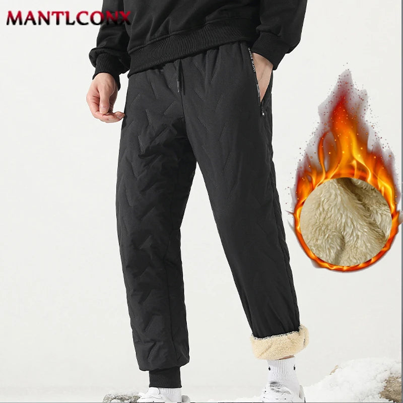 Thicken Warm Winter Pants for Men Sweatpants Casual Thicken Joggers Pants Male Thermal Trousers Black Gray Pants Men Windbreak
