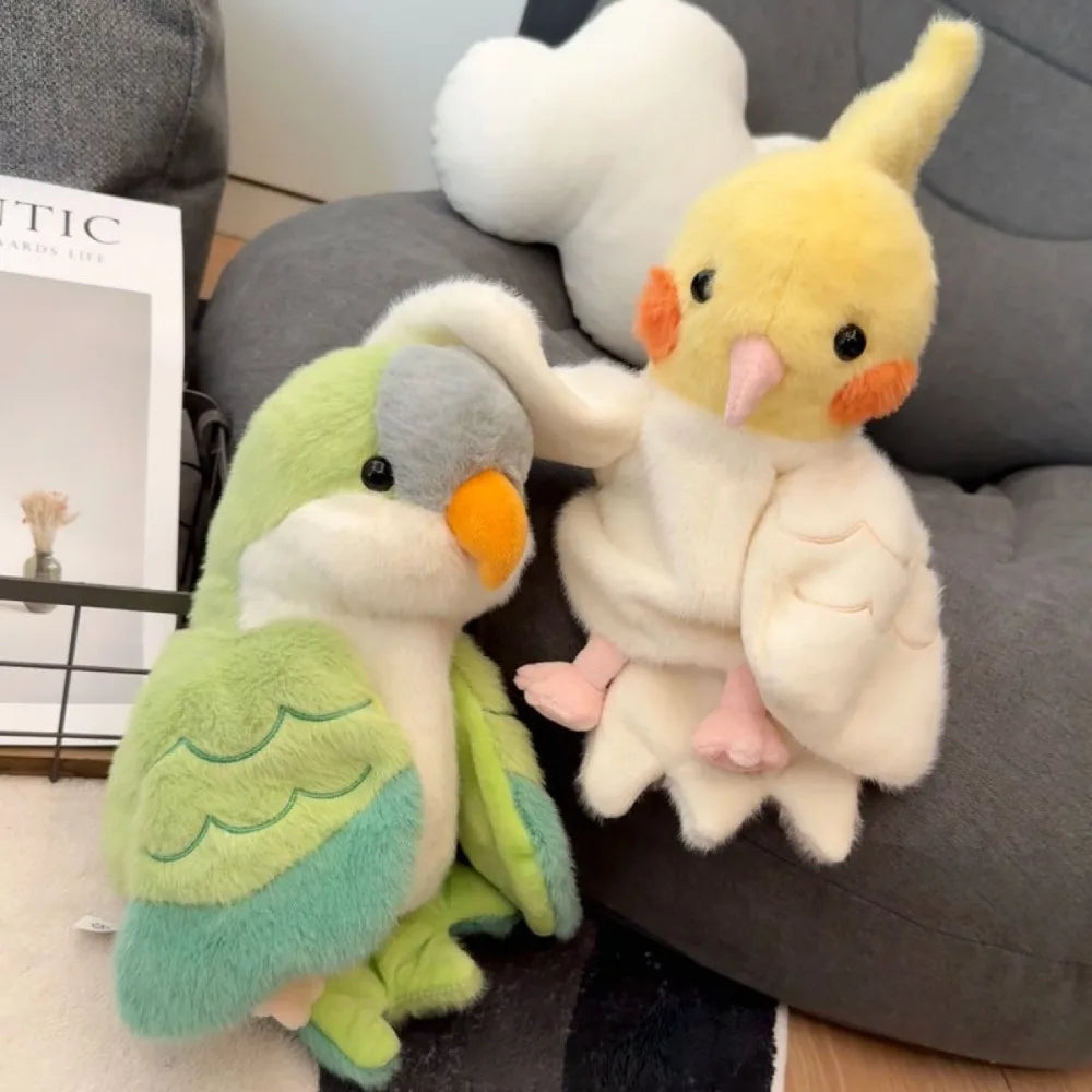 Educational Bird Hand Puppet Budgerigar Cockatiel Cosplay Monk Parakeet 20cm Game Props