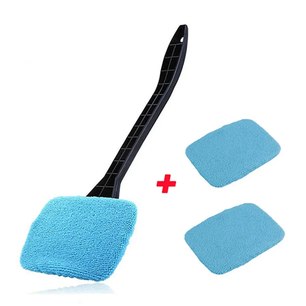 New Car Window Cleaner Brush Kit Windshield Cleaning Wash Tool Inside Interior Auto Glass Wiper With Long Handle Car Accessories